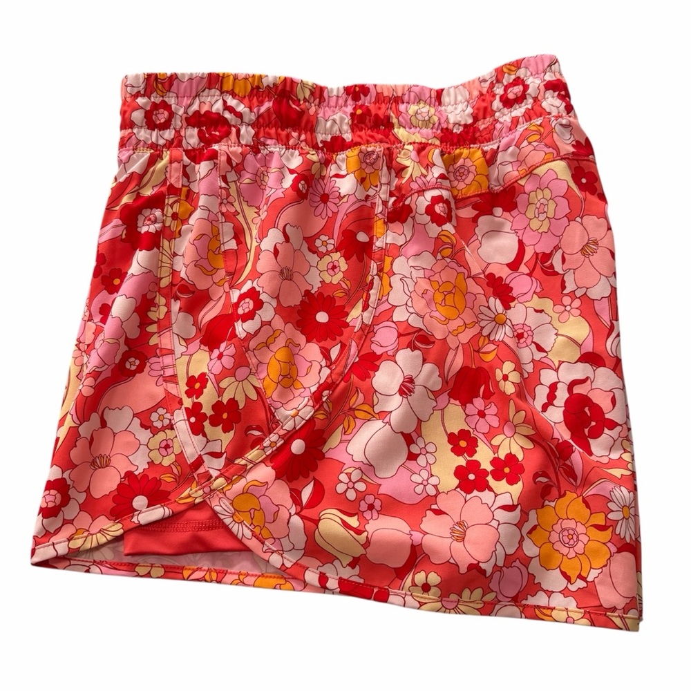 Avia Activewear Women's Running Shorts with Bike Liner - Floral -XL
